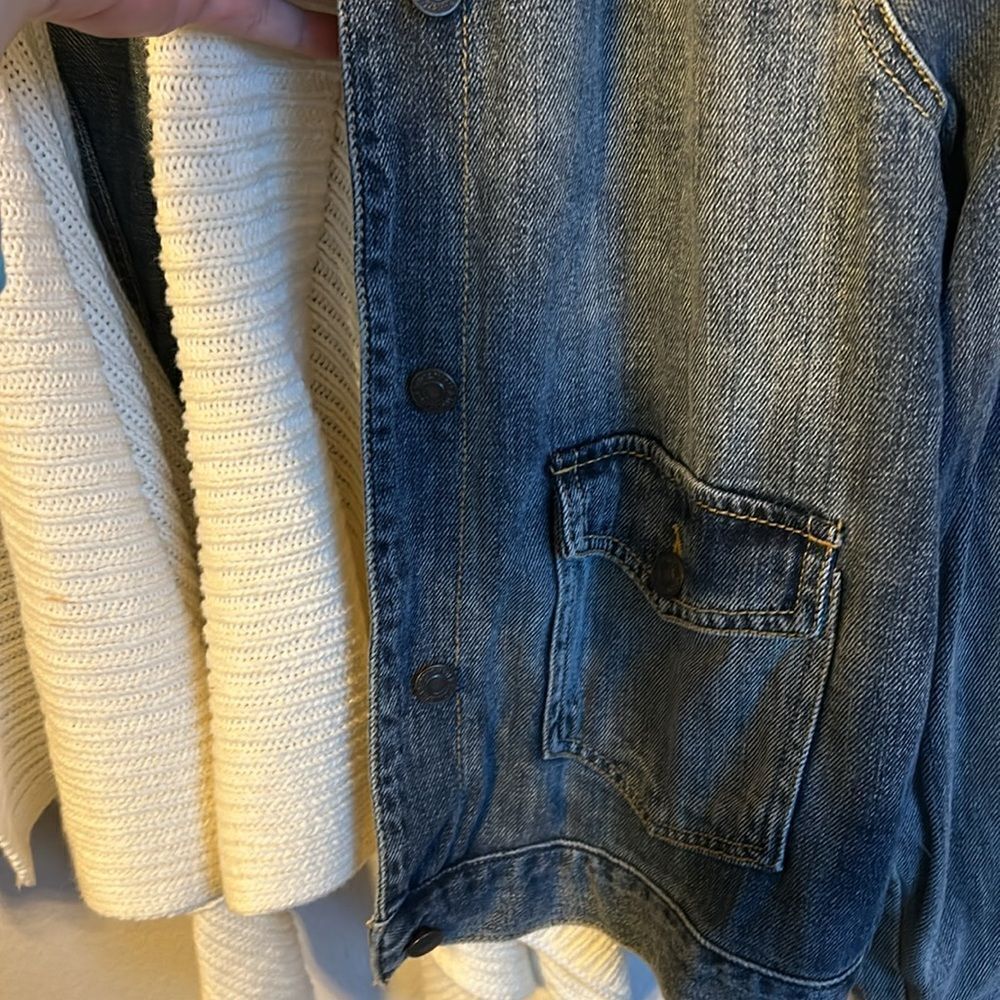 Abercrombie & Fitch Jeans Jacket with collar Sz XL - Picture 4 of 9